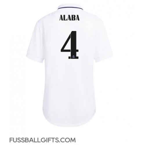Real Madrid David Alaba #4 Fußballbekleidung Heimtrikot Damen 2022-23 Kurzarm